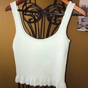 Light mint green Zara Knit cropped tank